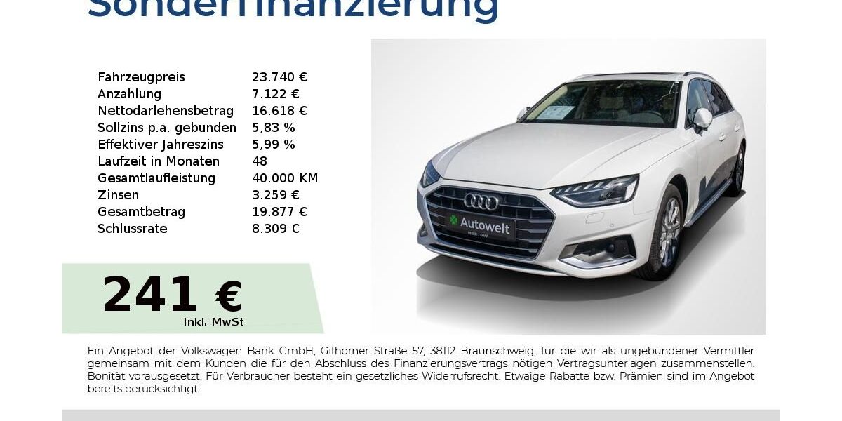 Audi A4 126.150 km 23.740 &euro; Nürnberg 90431