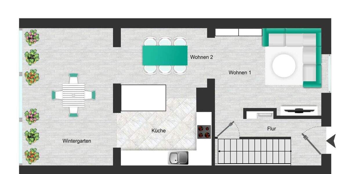 Reihenendhaus Berlin Zehlendorf - 5 Zimmer, 110 m&sup2;, 2.200&euro; | Angebot:25700343