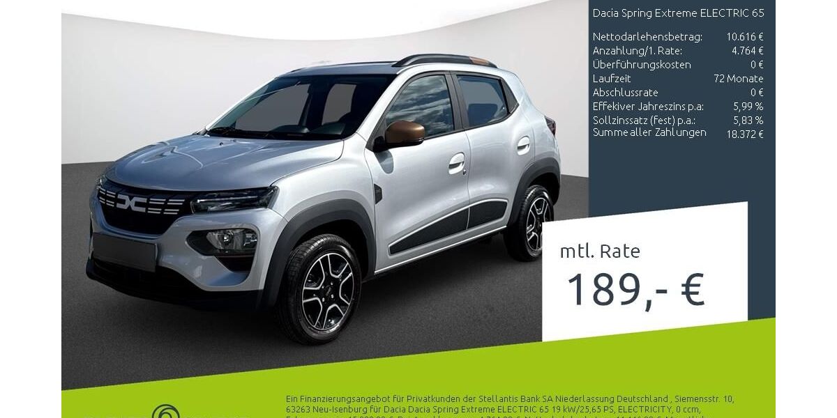 Dacia Spring 9.397 km 13.880 &euro; Ahaus 48683