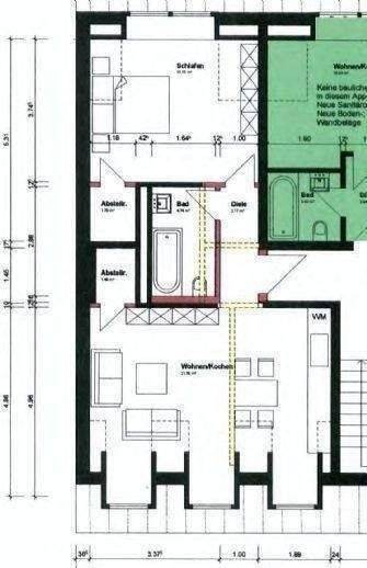 Etagenwohnung Düsseldorf Altstadt - 2 Zimmer, 47 m&sup2;, 980&euro; | Angebot:26820182