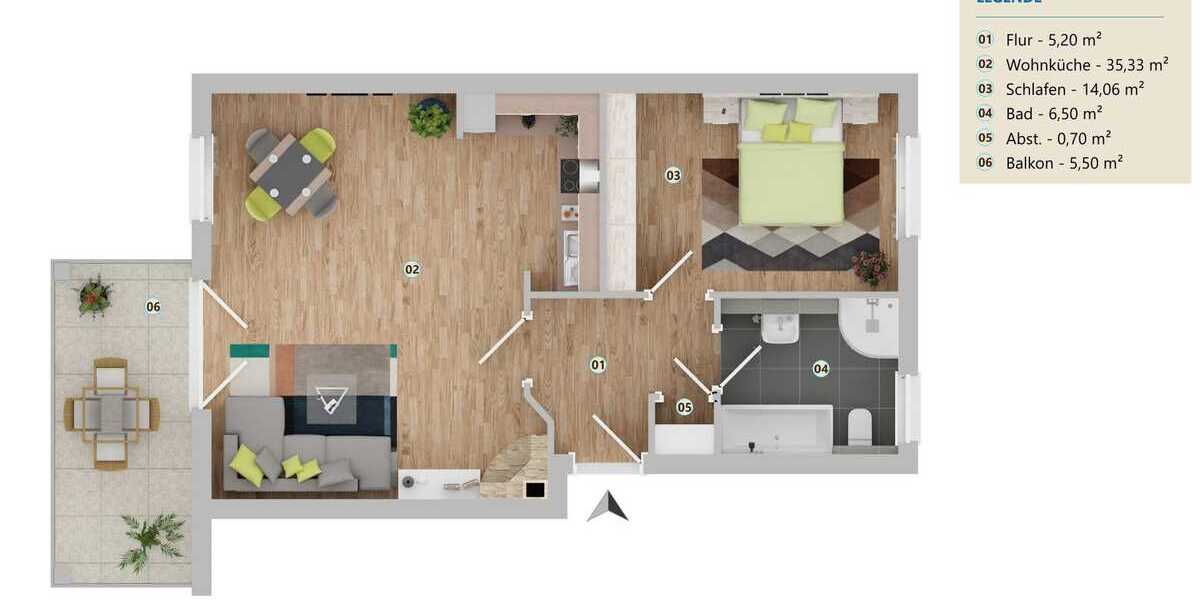 Stadtwohnung im Top-Zustand - Etagenwohnung Hildesheim Mitte | Angebot:26948384
