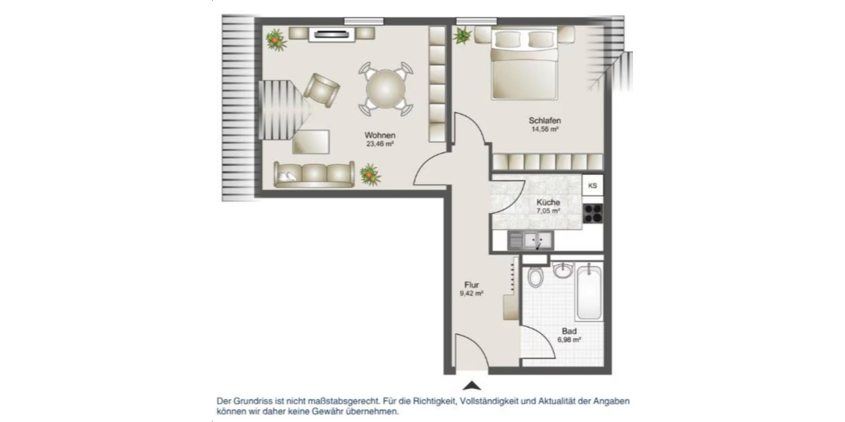 Dachgeschoßwohnung Budenheim - 2 Zimmer, 62 m&sup2;, 225.000&euro; | Angebot:25516149