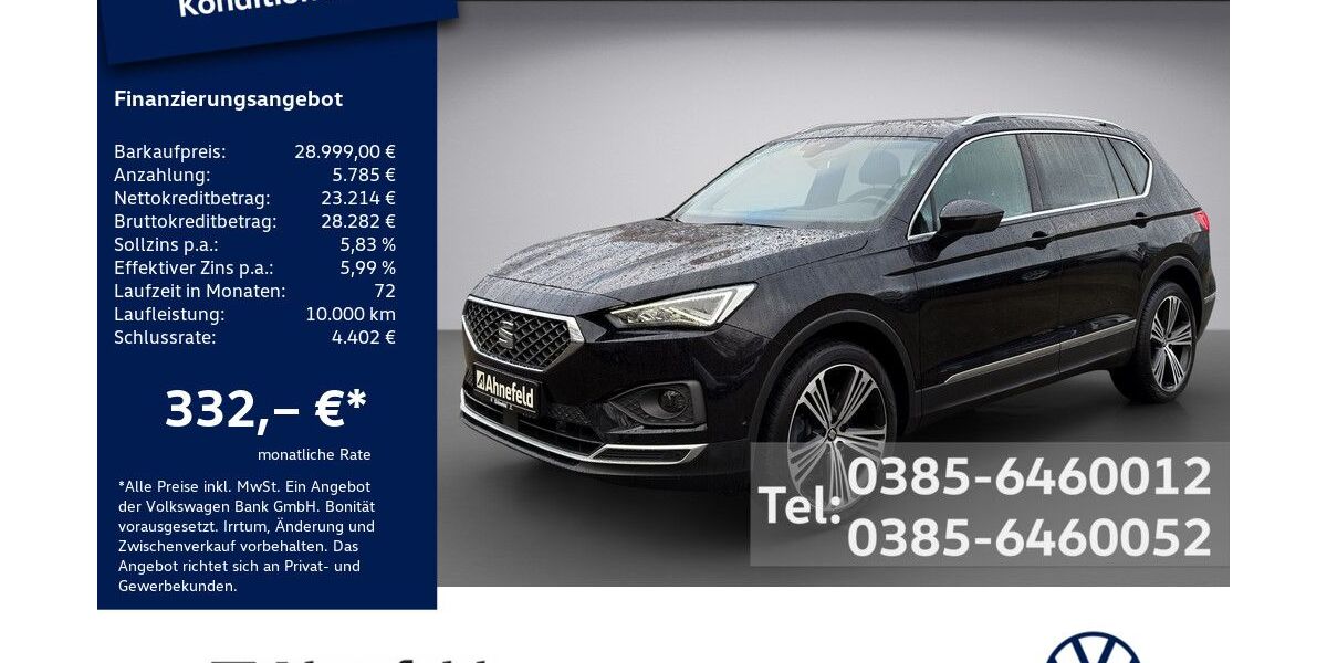 Seat Tarraco 61.000 km 28.999 &euro; Schwerin 19061