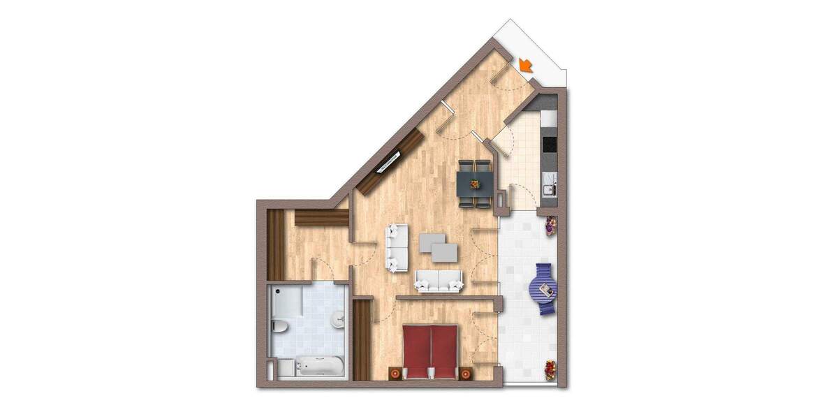 Etagenwohnung Würzburg Altstadt - 2 Zimmer, 75 m&sup2;, 376.500&euro; | Angebot:26434016