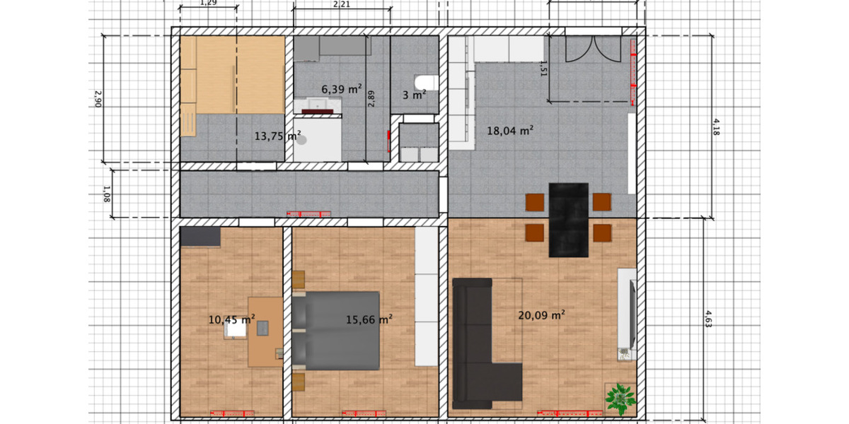 Dachgeschoss Wohnung möbeliert Wohnen auf Zeit 80 qm Neu 3 zimmer
