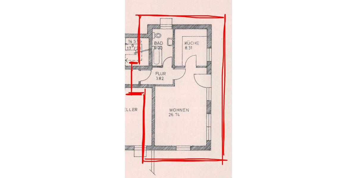 Etagenwohnung Nabburg - 1 Zimmer, 44 m&sup2;, 590&euro; | Angebot:25299694