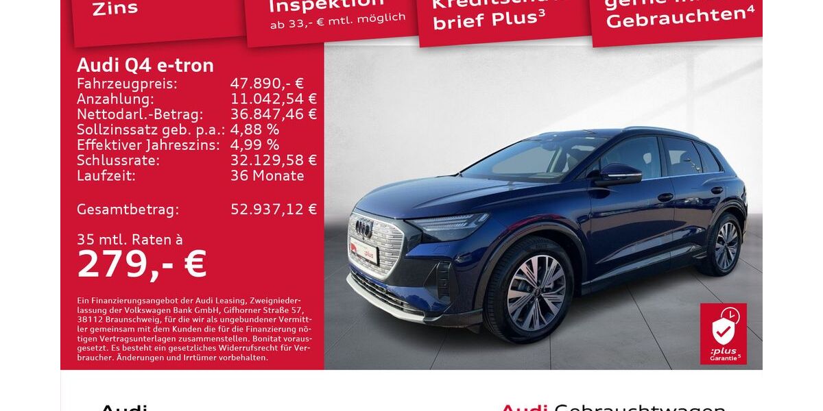 Audi Q4 e-tron 5.275 km 47.890 &euro; Dresden 01169