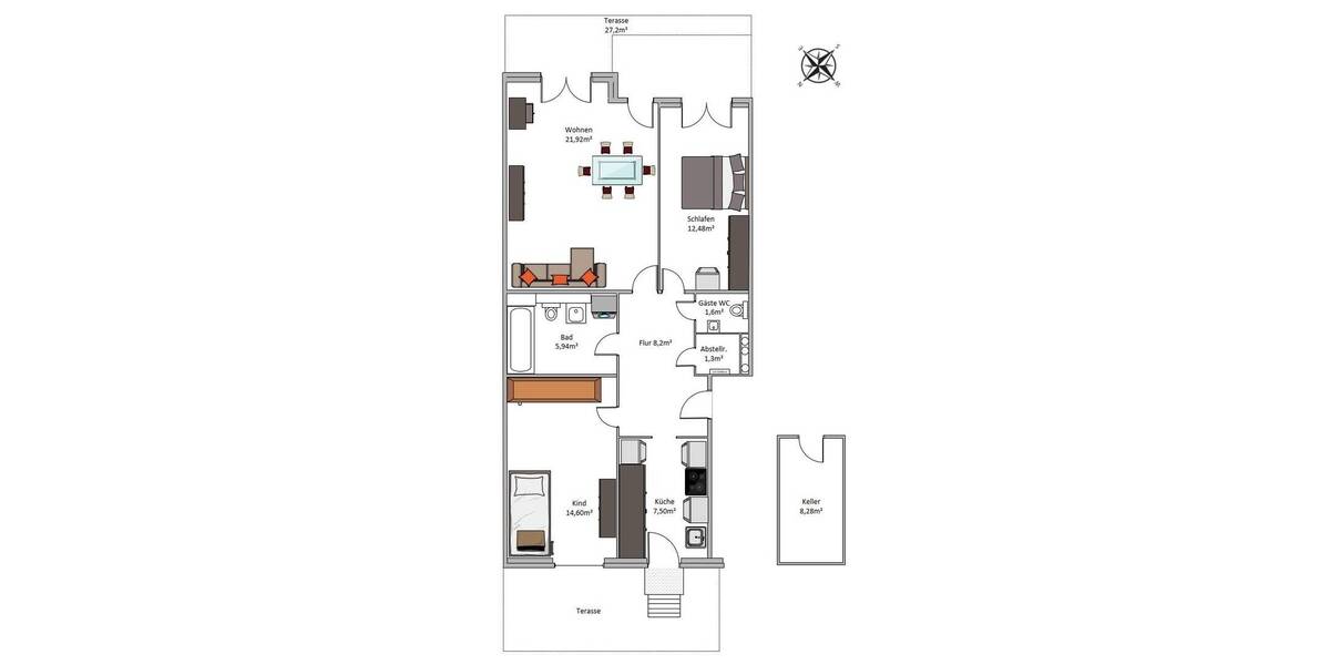 Etagenwohnung Hamburg Tonndorf - 3 Zimmer, 80 m&sup2;, 375.000&euro; | Angebot:26053485