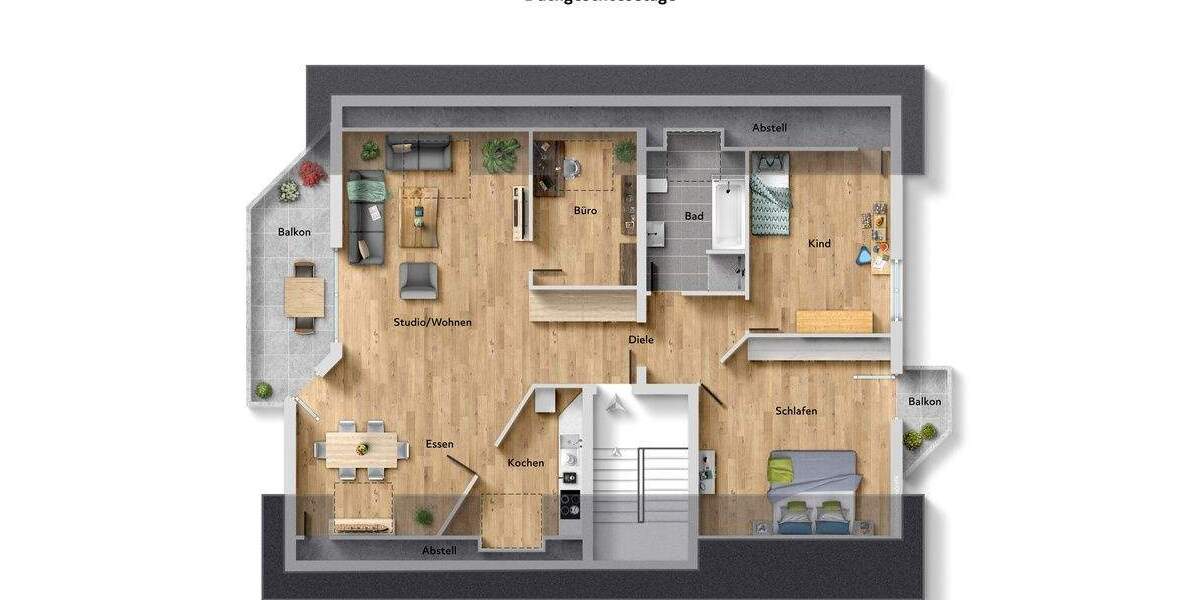 Etagenwohnung Gelnhausen - 3 Zimmer, 114 m&sup2;, 328.000&euro; | Angebot:25661054