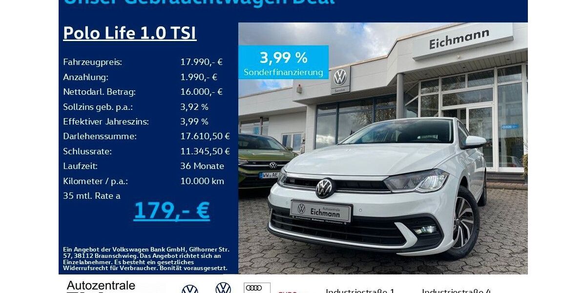 VW Polo 61.900 km 17.990 € Heiligenroth 56412