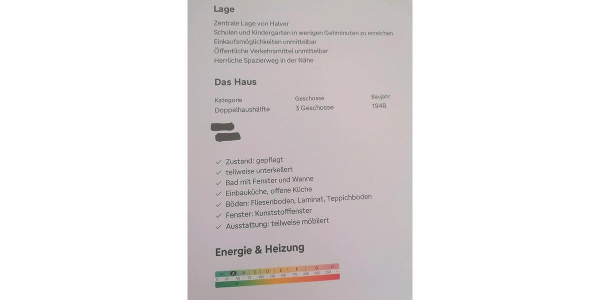 Doppelhaushälfte Halver - 5.5 Zimmer, 120 m&sup2;, 165.000&euro; | Angebot:26337556