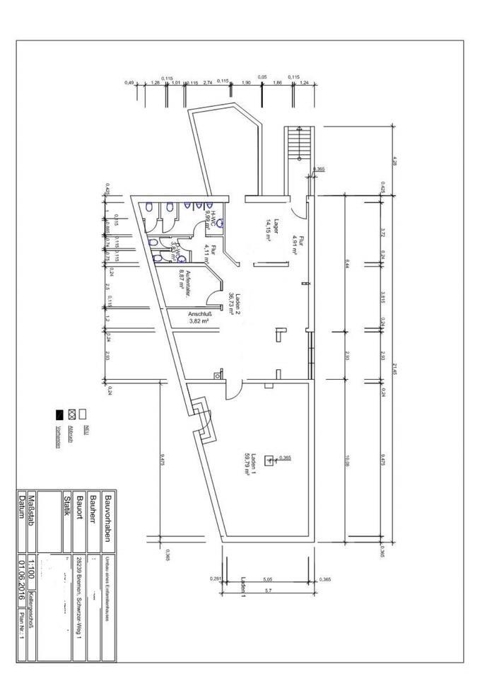 Vermiete Kellergaststätte in Gröpelingen nahe Depot 150 qm