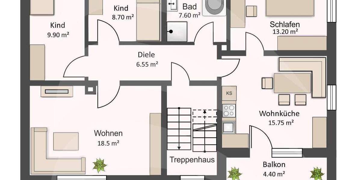 Doppelhaushälfte Ergolding - 6 Zimmer, 164 m&sup2;, 549.800&euro; | Angebot:24482973