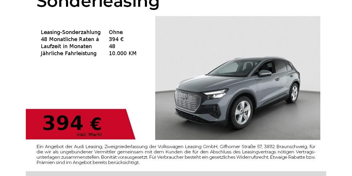 Audi Q4 e-tron 7.655 km 39.990 &euro; Erlangen 91058