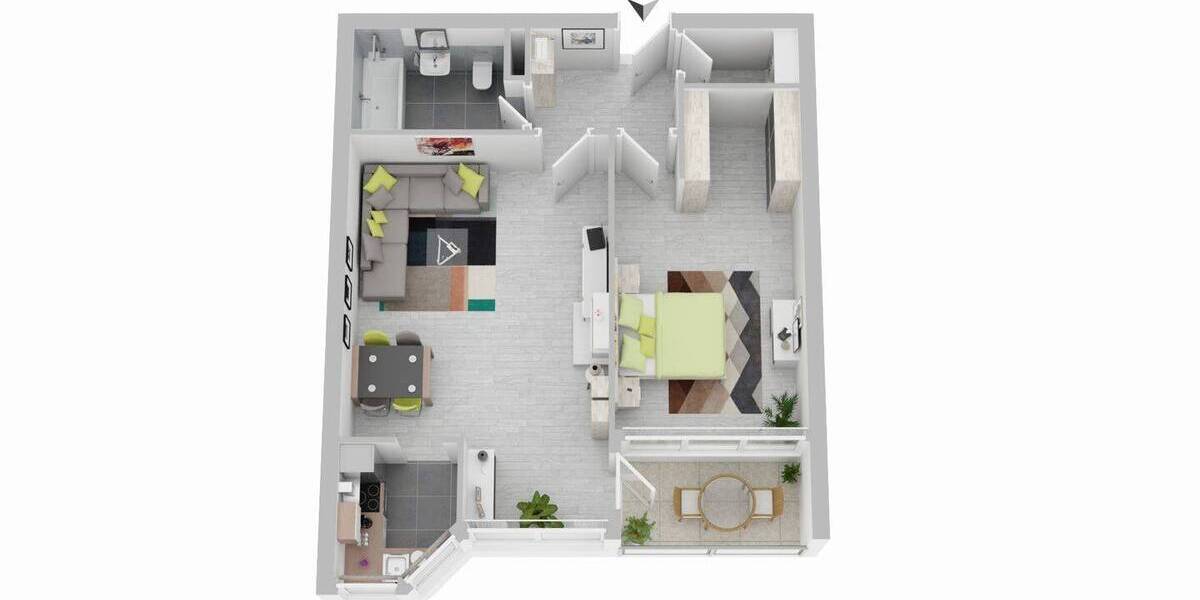 Etagenwohnung Reinbek - 2 Zimmer, 55 m&sup2;, 170.000&euro; | Angebot:26191047