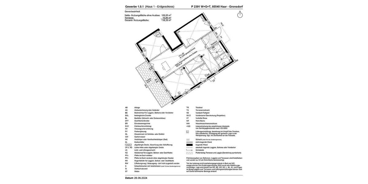 Gewerbeobjekt Haar Gronsdorf - 1 Zimmer, 116 m&sup2;, 839.000&euro; | Angebot:25664020