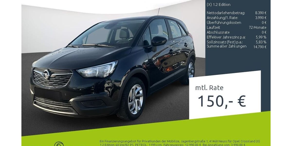 Opel Crossland (X) 12.345 km 11.970 &euro; Stuhr 28816