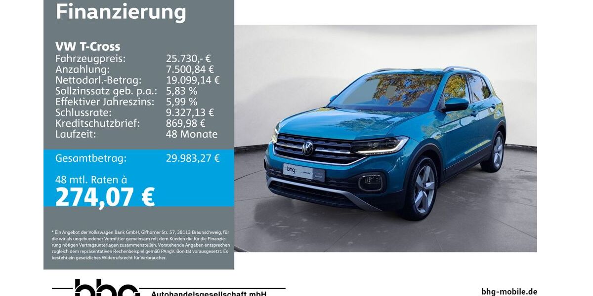 VW T-Cross 25.457 km 25.260 € Bühl 77815