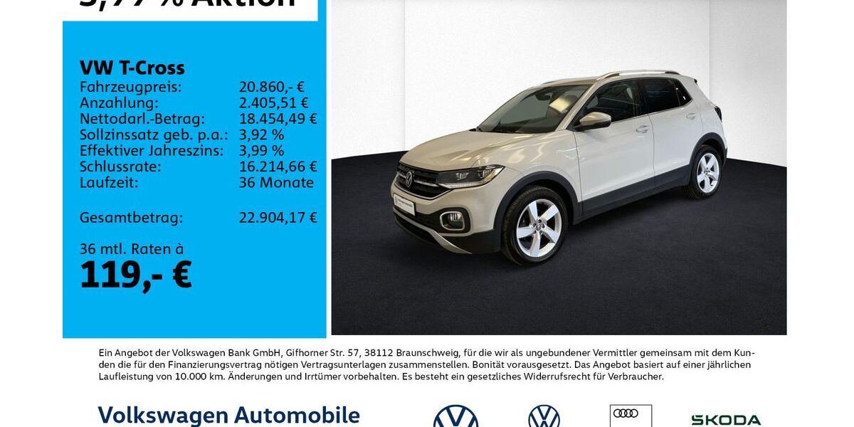 VW T-Cross 27.319 km 20.490 &euro; Leipzig 04178