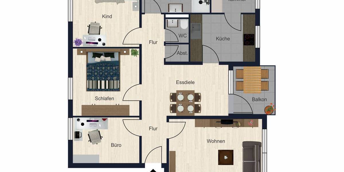 Etagenwohnung Regensburg Ostenviertel - 5 Zimmer, 95 m&sup2;, 419.000&euro; | Angebot:19319677