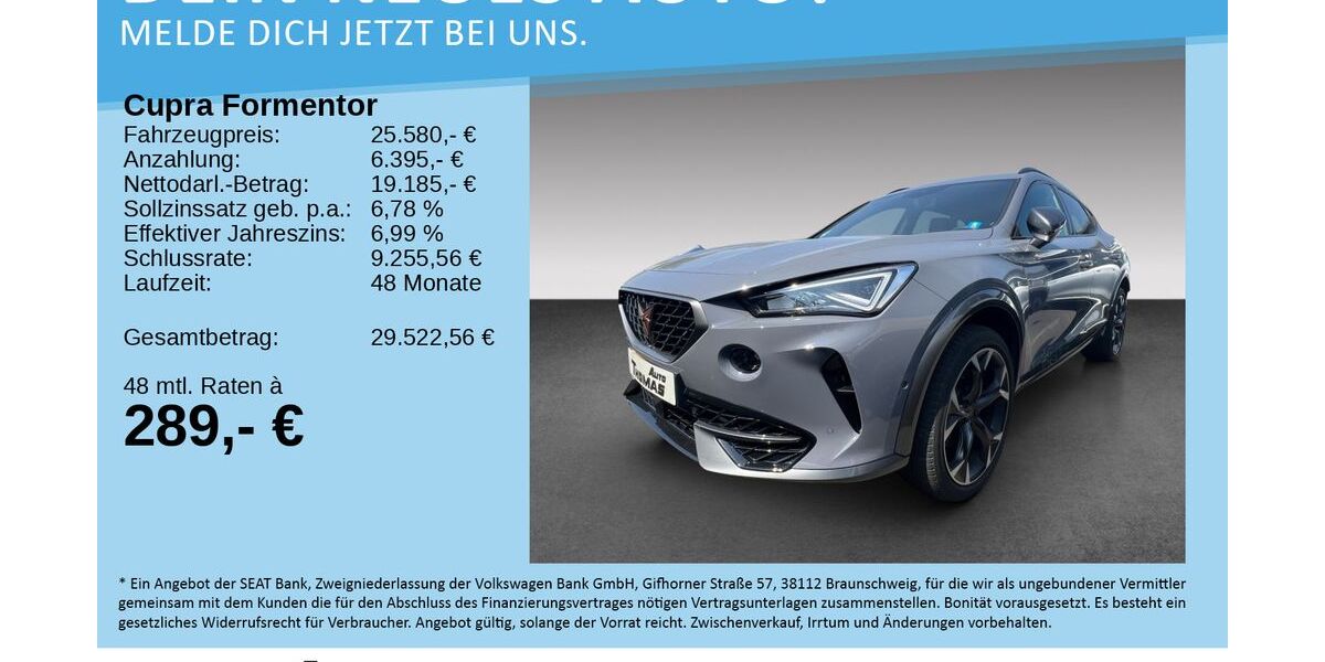 Cupra Formentor 54.369 km 25.580 &euro; Hennef 53773