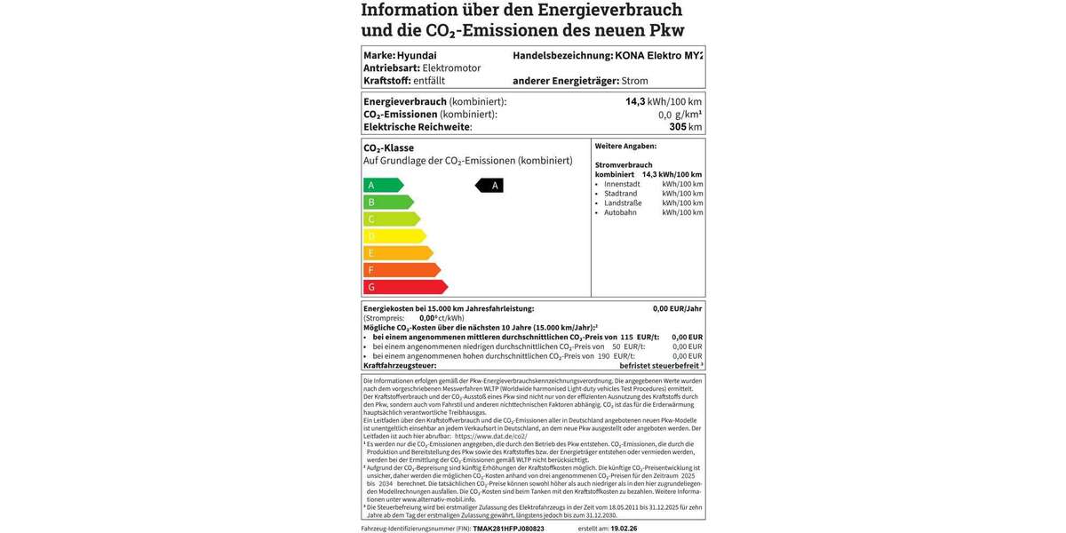 Hyundai KONA 37.500 km 19.900 &euro; Offenburg 77652