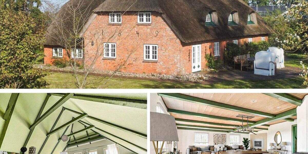 Sie suchen das besondere? Vor den Toren von SYLT. Exklusives Einfamilienhaus unter Reet in TOP-Lage. 7 zimmer