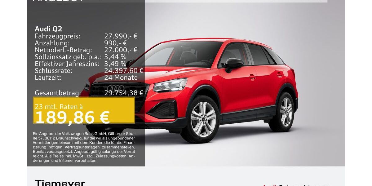 Audi Q2 5.843 km 27.770 &euro; Dorsten 46284