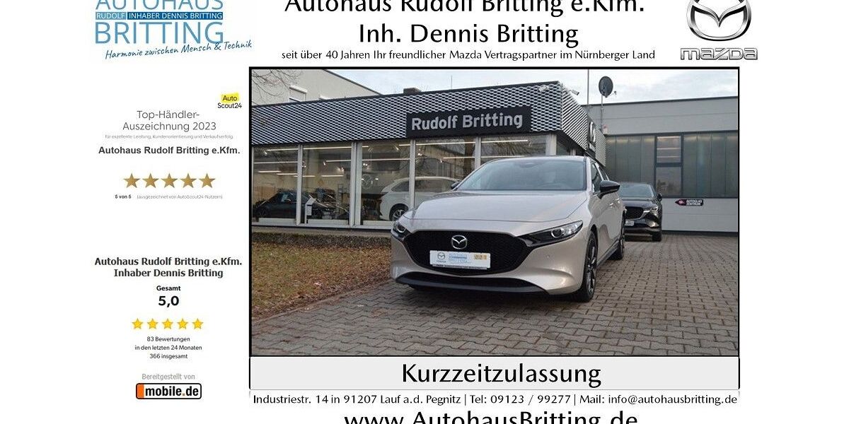 Mazda 3 7.000 km 25.490 &euro; Lauf 91207
