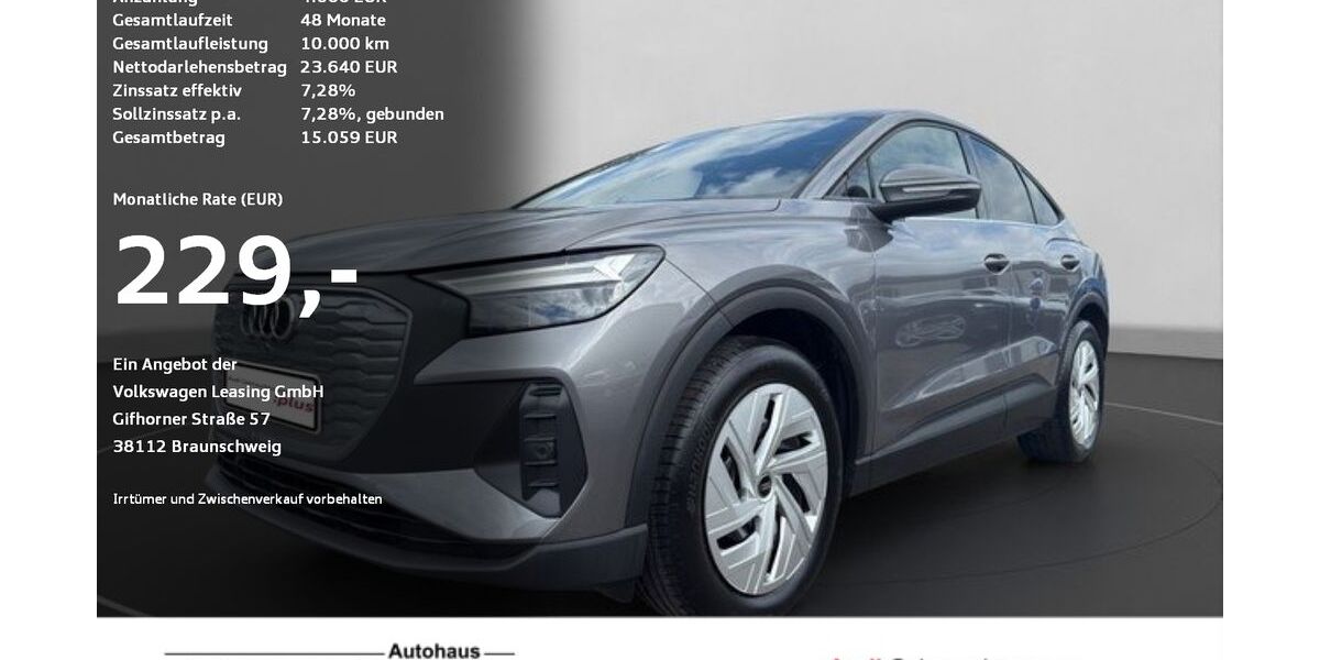 Audi Q4 e-tron 32.950 km 22.480 &euro; Ravensburg 88214