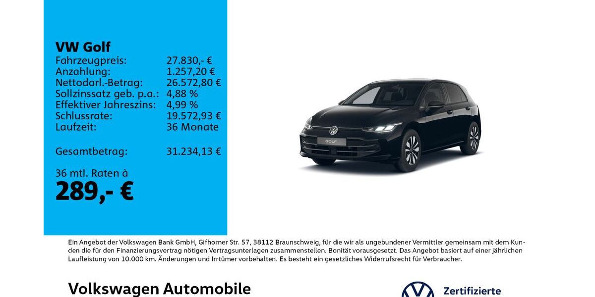 VW Golf 14.715 km 27.830 &euro; Leipzig 04178