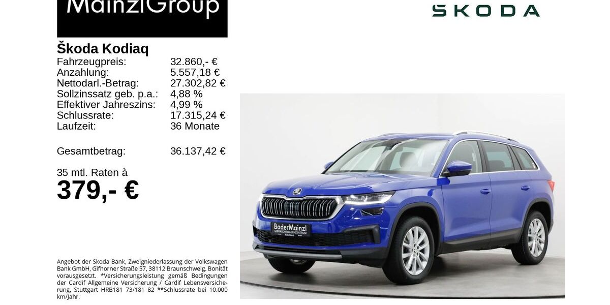 Skoda Kodiaq 61.820 km 31.920 &euro; Feldkirchen/Westerham 83620