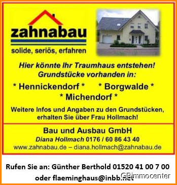 Baugrundstück am Waldrand mit SUPER Anbindung , Komplett ERSCHLOSSEN auch Glasfaser und TOP Hausbau - Villa Michendorf Michendorf | Angebot:15785373