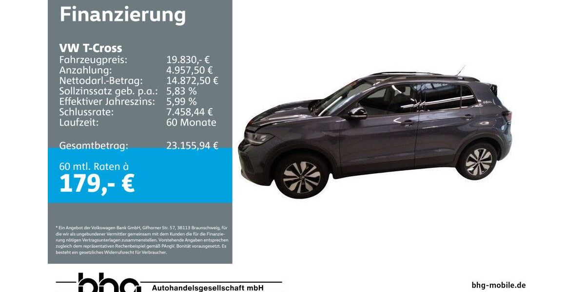 VW T-Cross 10.035 km 19.830 &euro; Rottweil 78628