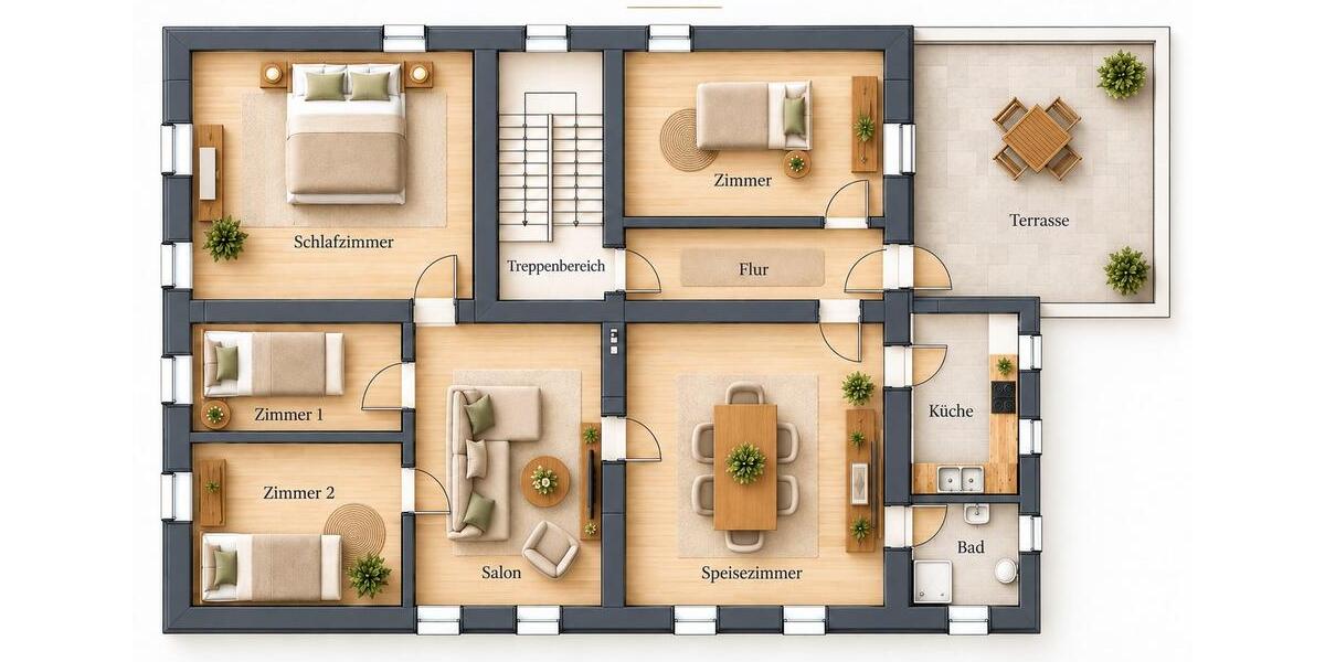 Etagenwohnung Zossen - 6 Zimmer, 160 m&sup2;, 1.300&euro; | Angebot:27633877