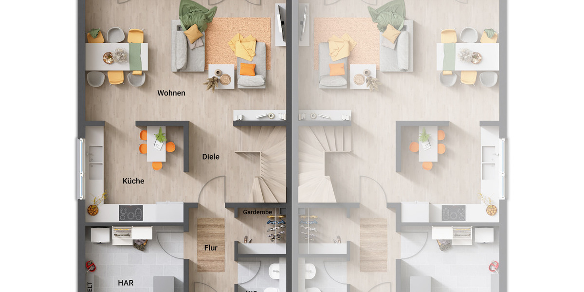 Doppelhaushälfte Bad Nenndorf Waltringhausen - 5 Zimmer, 163 m&sup2;, 273.170&euro; | Angebot:26310030