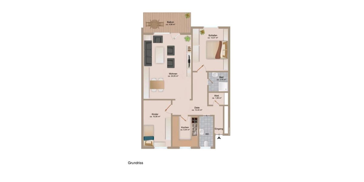 Hochparterre Sachsenheim - 3 Zimmer, 75 m&sup2;, 1.460&euro; | Angebot:26368820