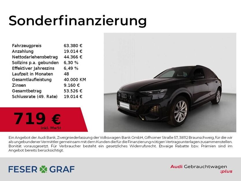 Audi Q8 31.747 km 63.380 € Lauf an der Pegnitz 91207
