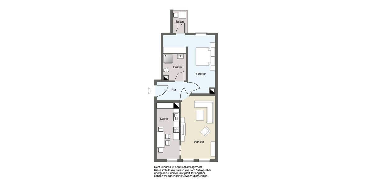 Etagenwohnung Leipzig Möckern - 2 Zimmer, 52 m&sup2;, 115.000&euro; | Angebot:26835278