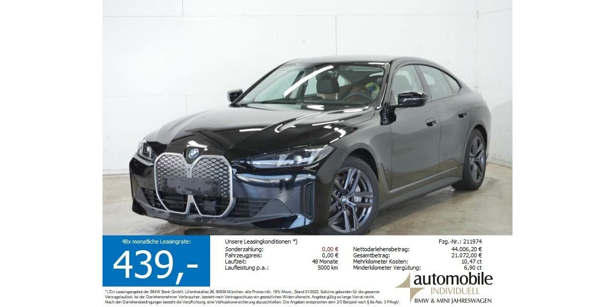 BMW i4 18.990 km 43.839 &euro; Paderborn 33100