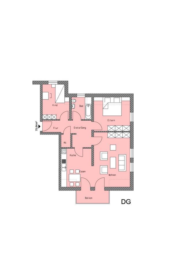 Schöne 3-Zimmer Dachgeschoss-Wohnung in Nittenau, Zentrumsnah