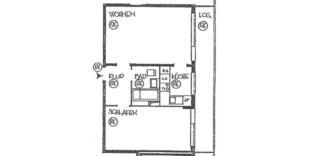Etagenwohnung Delmenhorst Bungerhof - 2 Zimmer, 51 m&sup2;, 410&euro; | Angebot:26007972