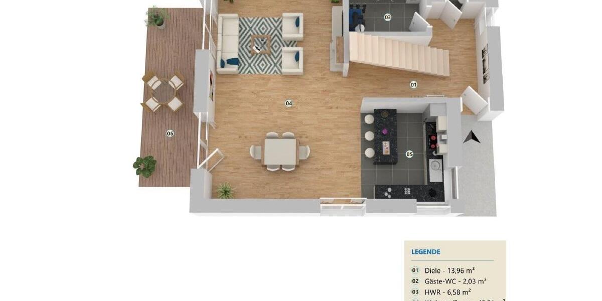 Doppelhaushälfte Uchte - 4 Zimmer, 139 m&sup2;, 1.150&euro; | Angebot:26279832