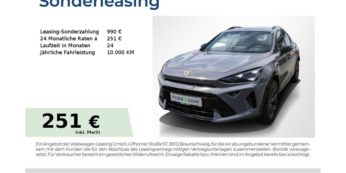 Cupra Formentor 13.150 km 33.440 &euro; Baiersdorf 91083