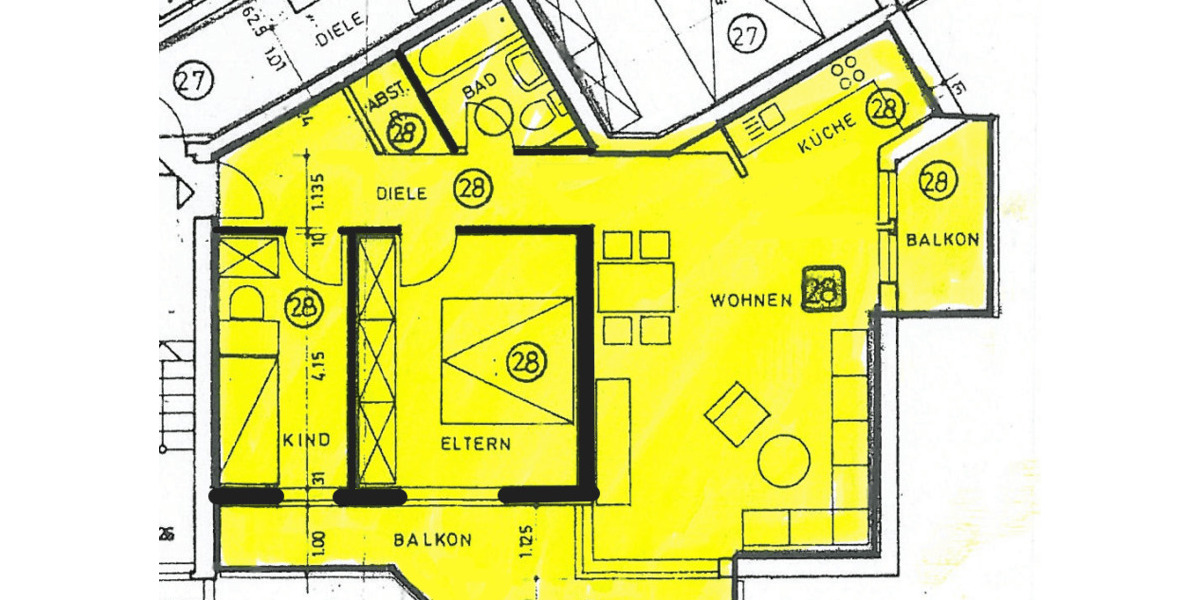 Etagenwohnung Düsseldorf Bilk - 3 Zimmer, 78 m&sup2;, 429.000&euro; | Angebot:26851249