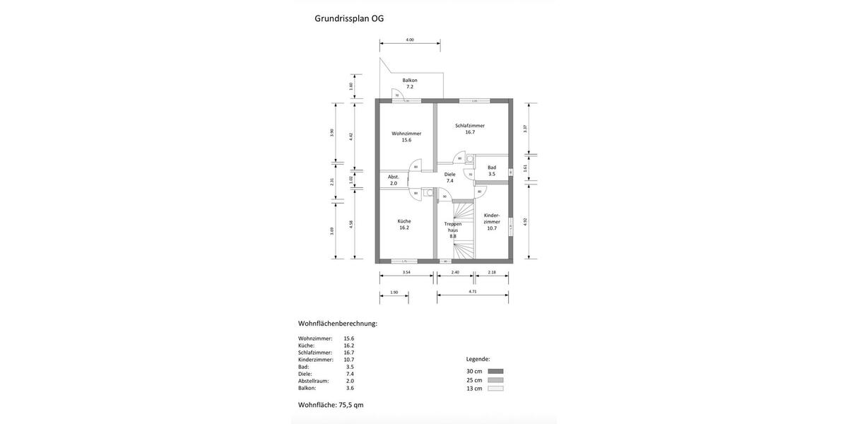 Etagenwohnung Wutöschingen - 3.5 Zimmer, 76 m&sup2;, 780&euro; | Angebot:25311156