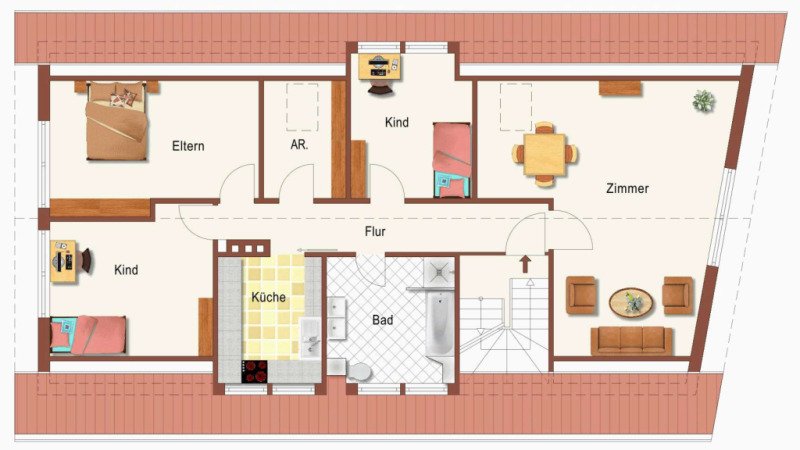 Etagenwohnung Geisenheim Johannisberg - 5 Zimmer, 113 m&sup2;, 289.000&euro; | Angebot:25705528