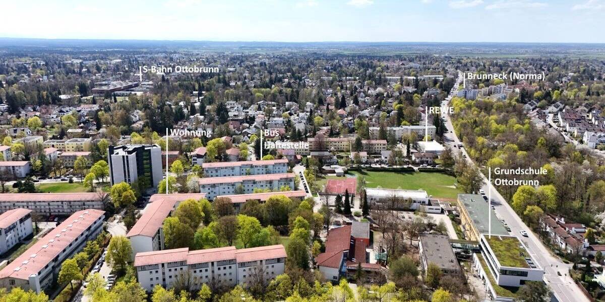 Etagenwohnung Ottobrunn - 2 Zimmer, 56 m&sup2;, 384.000&euro; | Angebot:26360017