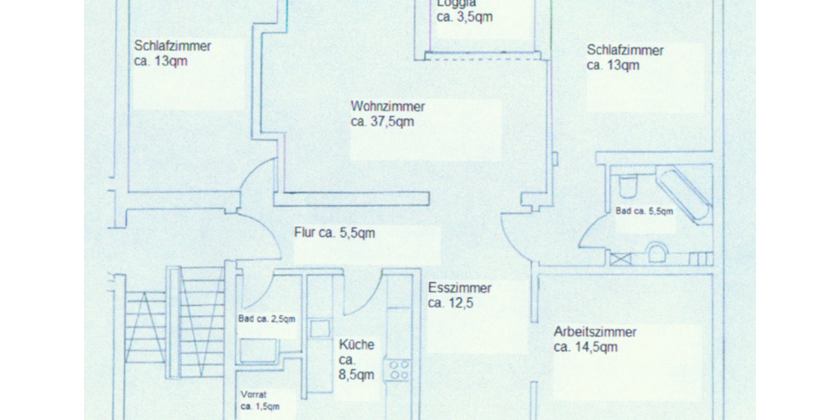 Etagenwohnung Uelzen - 3.5 Zimmer, 110 m&sup2;, 216.000&euro; | Angebot:25958548