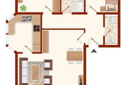 Wohnung Mössingen-Belsen Belsen - 3 Zimmer, 73 m&sup2;, 240.000&euro; | Angebot:25530113